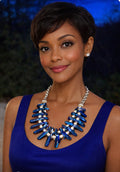 Royal Blue Crystals and Pearls