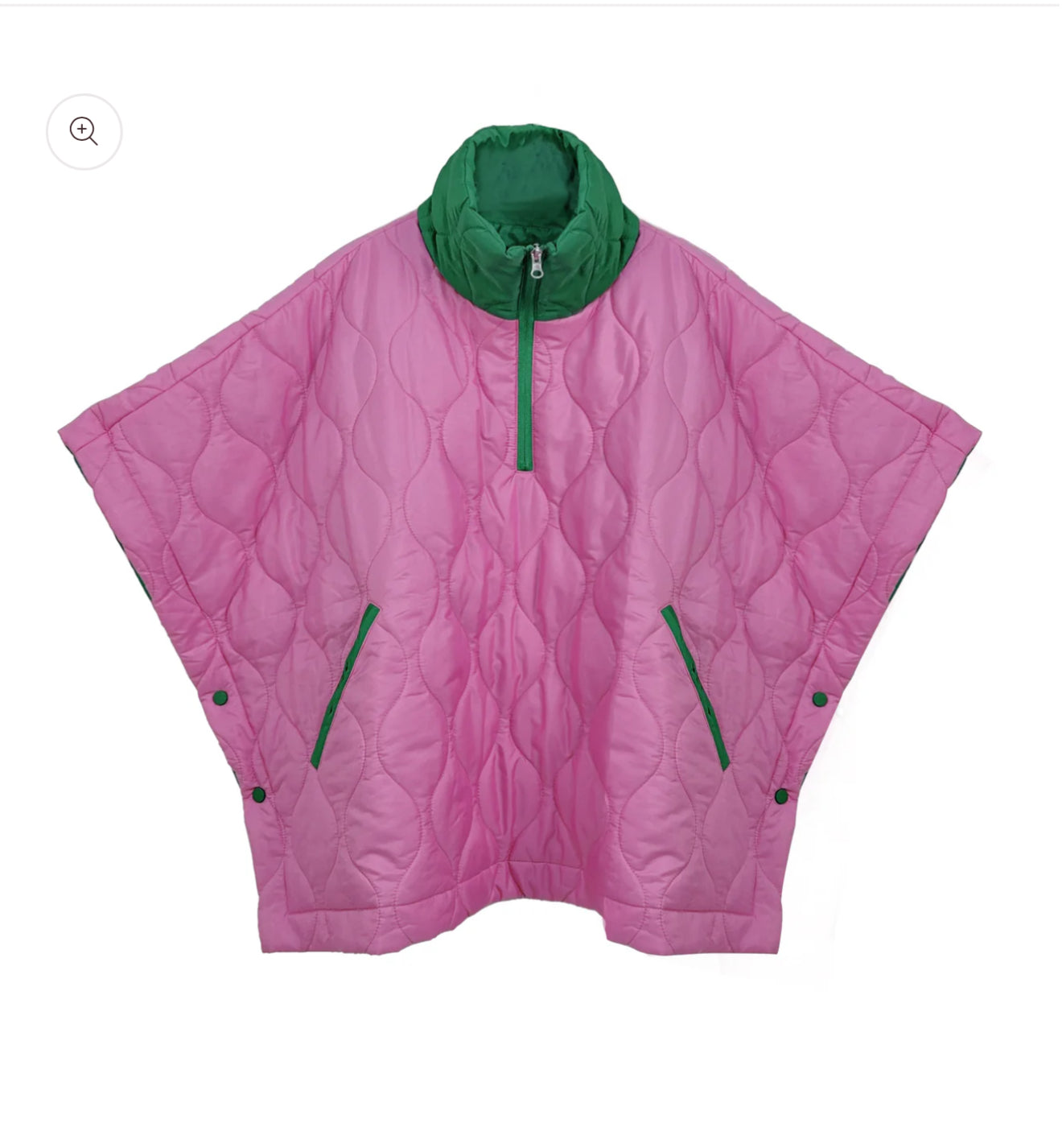 Pink and Green Poncho