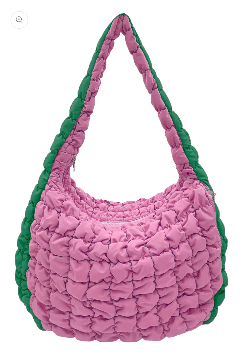 Pink and Green Large Crossbody Bag