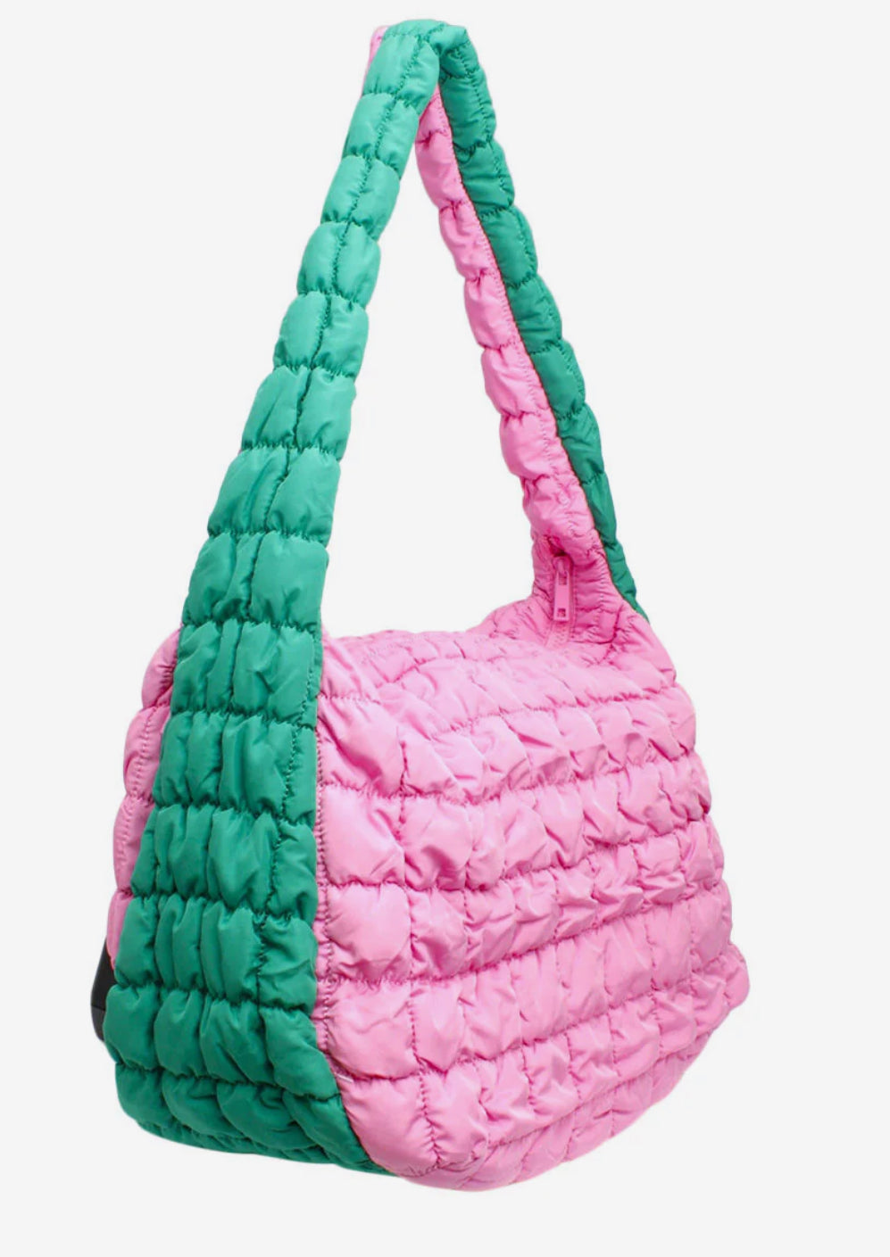 Pink and Green Large Crossbody Bag